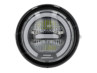 Koplamp rond 165mm Angel Eye "V1" LED 12V glans zwart 