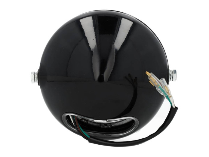 Koplamp rond 165mm angel eye LED 12V glans zwart