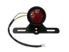 Taillight round universal with brake light and license plate holder LED 12V thumb extra
