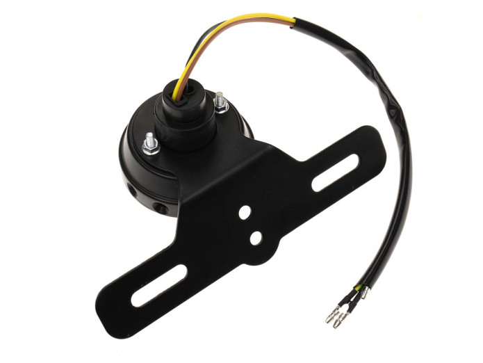 Achterlicht rond universeel met remlicht en kentekenhouder LED 12V
