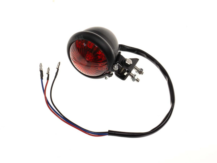 Achterlicht Puch universeel LED klein zwart rond