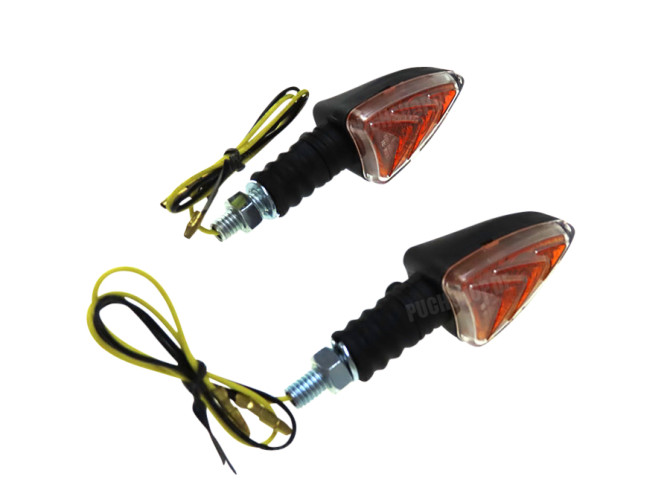 Knipperlicht universeel LED model pijl zwart set main