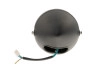 Koplamp rond 165mm halogeen 12V 35W mat zwart geel glas met rooster thumb extra