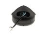 Koplamp rond 165mm halogeen 12V 35W mat zwart geel glas met rooster thumb extra
