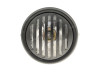 Headlight round 165mm halogen 12V 35W matt black with grill