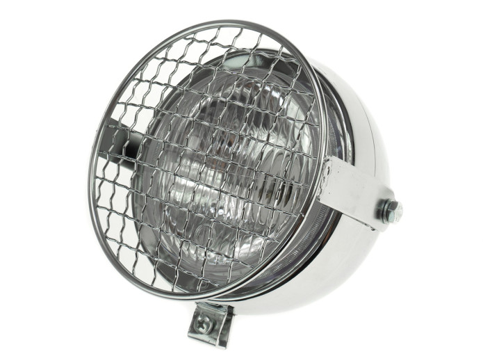 Koplamp rond 130mm Maxi chroom GUIA met rooster