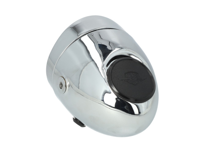 Scheinwerfer Eierlampe 102mm Komplett Chrome Nachbau product