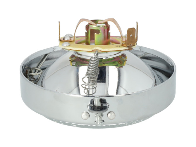 Scheinwerfer Eierlampe 102mm Komplett Chrome Nachbau product