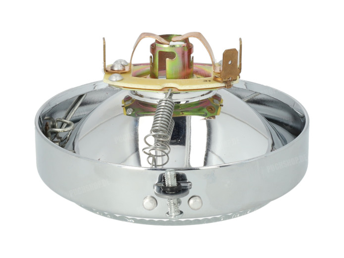 Headlight egg-model 102mm complete chrome replica