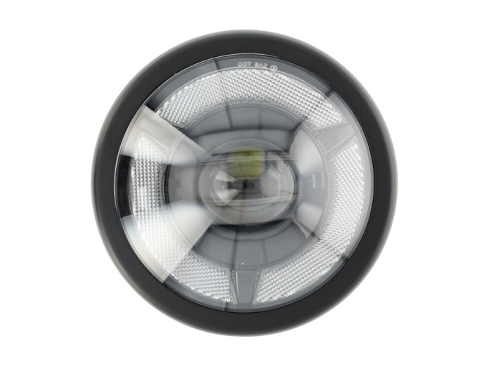 Headlight round 165mm Angel Eye "Tri" LED 12V
