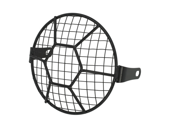 Koplamprooster rond 160mm voor 165mm lamp zwart versterkt