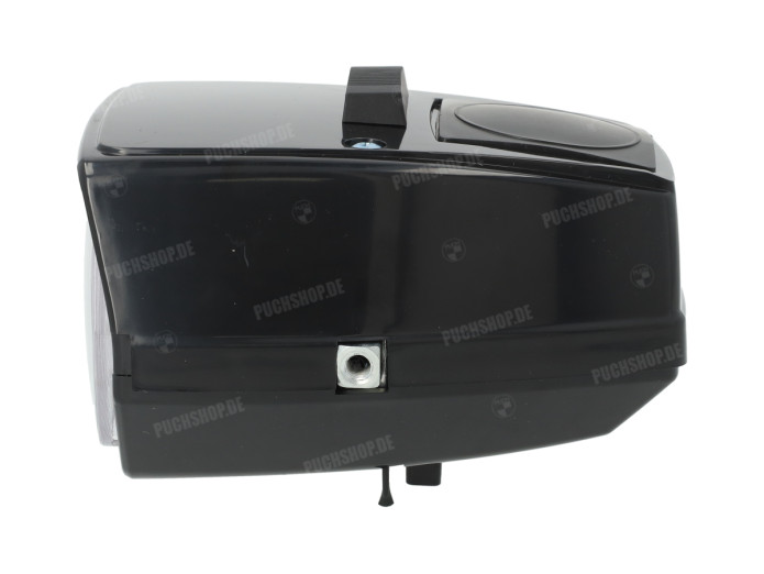 Headlight square 115mm black with switch