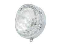 Koplamp ei-model 102mm Puch Maxi S / N ring chroom met glas Koplamp ei-model 102mm Puch Maxi S / N ring chroom met glas