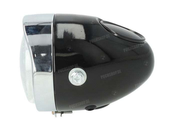 Headlight egg-model 102mm complete black replica