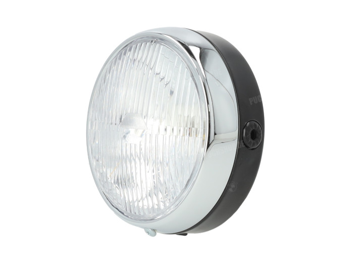 Headlight round 145mm GUIA black 