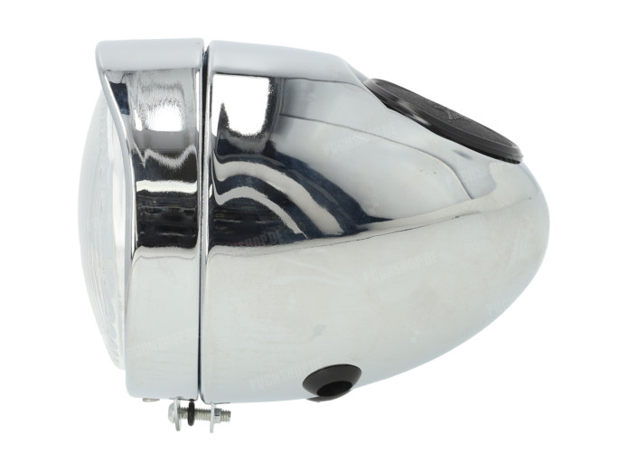 Headlight egg-model 102mm complete chrome replica