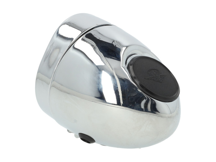 Scheinwerfer Eierlampe 102mm Komplett Chrome Nachbau