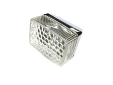 Taillight small model Ulo chrome with diamond pattern glass 