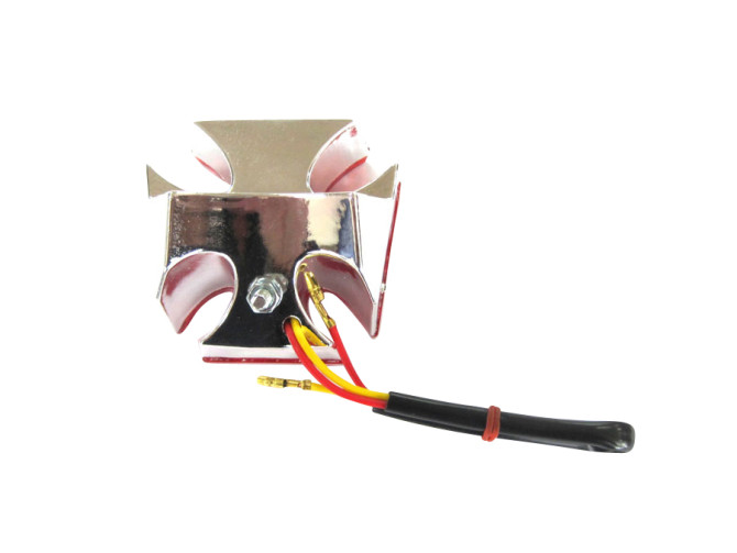 Rücklicht Puch Universal Malteserkreuz mit Bremslicht Chrom  product