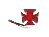 Taillight Maltese cross black with brake light thumb extra