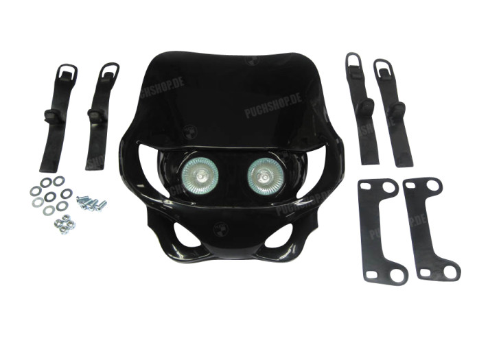 Headlight spoiler headlight streetfight cap black