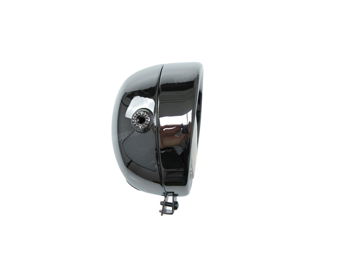 Headlight round 130mm classic chrome 