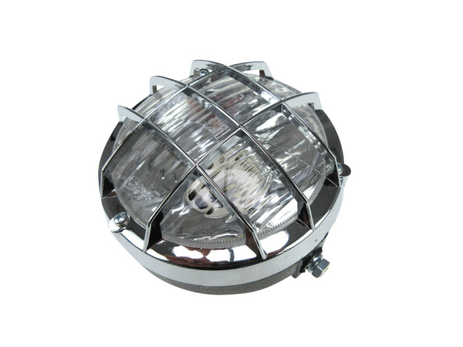 Headlight round 130mm cross with grill  1