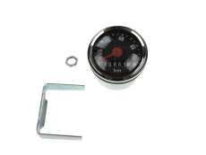 Speedometer kilometer 48mm 100 km/h black universal