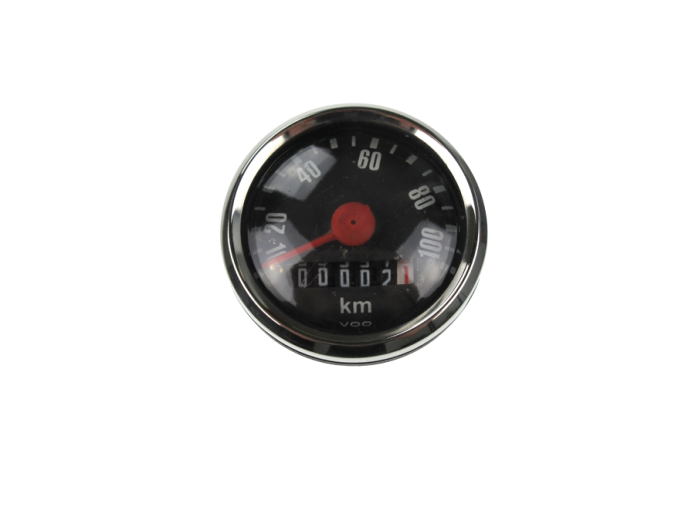 Tacho Kilometer 48mm 100 km/h VDO Nachbau Schwarz Universal