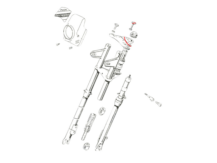 Front fork triple tree top clamp o-ring 