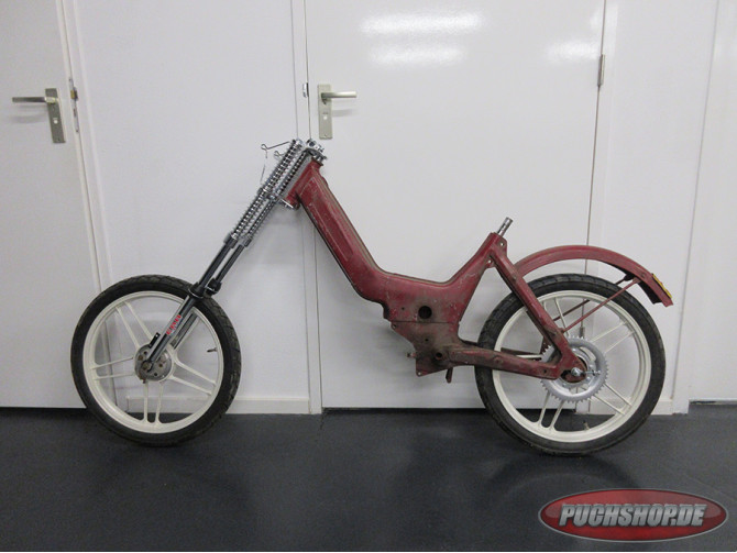 Voorvork Puch Maxi EBR lang 83cm chopper model zwart product