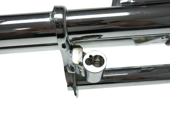 Voorvork Puch Maxi EBR nieuw stuurslot bevestiging chroom product