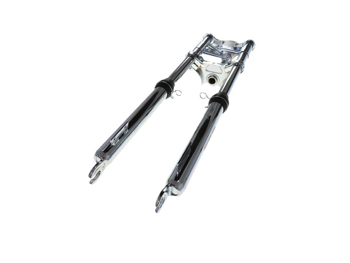 Front fork Puch Maxi EBR long 65cm with brake caliper chrome