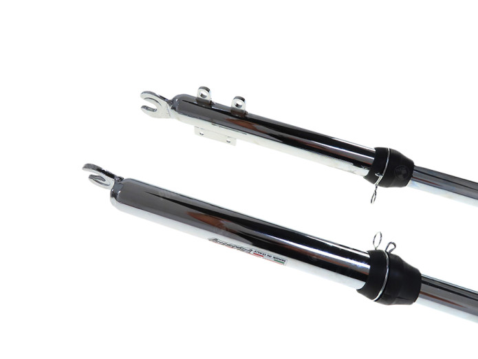 Front fork Puch Maxi EBR long 65cm with brake caliper chrome