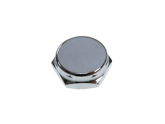 Headset tube locking nut 26mm chrome luxe