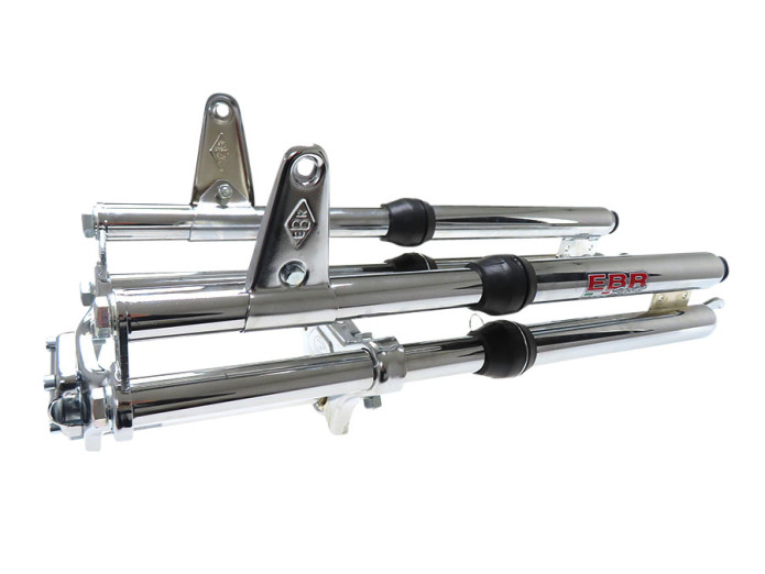 Front fork Puch Maxi EBR long 65cm double stem chrome