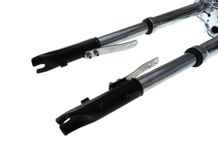 Voorvork Puch Maxi EBR lang 69cm chroom upside down-look