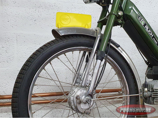 Front fork stabilizer bracket Puch Maxi as original new model reinforced chrome EBR product