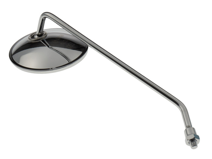 Mirror round M8 chrome right side (with E4 mark)
