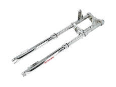 Voorvork Puch Maxi EBR lang 68cm chroom dik 30mm nieuw model