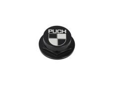 Headset tube locking nut 26mm Puch CLAW aluminium black with logo