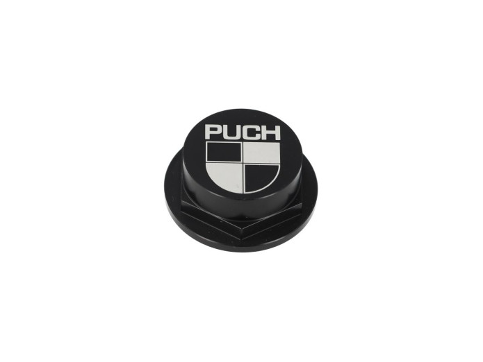 Headset tube locking nut 26mm Puch CLAW aluminium black with logo