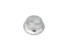 Headset tube locking nut 26mm Puch CLAW aluminium silver with logo