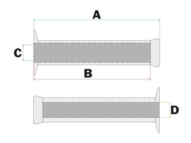 Griffsatz Lenkergriffe Retro Hellbraun 24mm / 22mm product