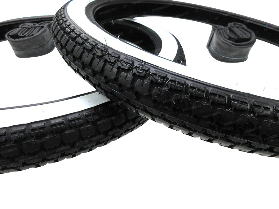 17 inch 2.25x17 Anlas NR-7 tires white wall with inner tube set product