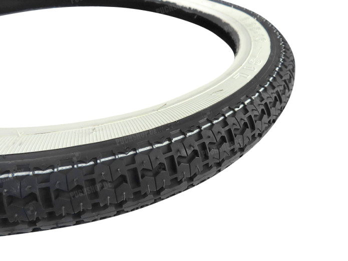 16 inch 2.25x16 Kenda K252 tire white wall street profile
