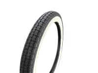 16 inch 2.25x16 Kenda K252 tire white wall with street profile
