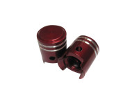 Valve caps set Piston red