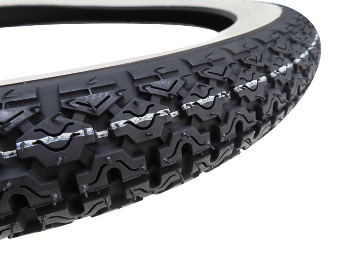 17 inch 2.75x17 Kenda K265 4P tire white wall street profile