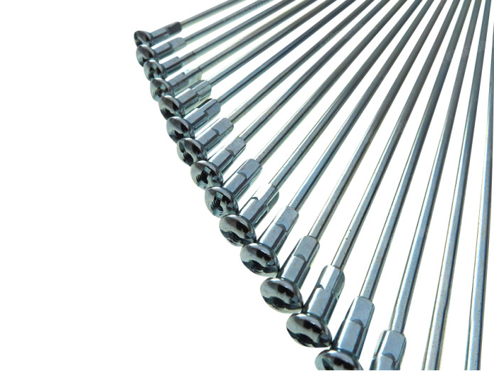 Spokes Puch 190mm universal silver nipples 135 degrees